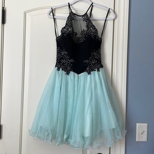 Halter homecoming/prom dress